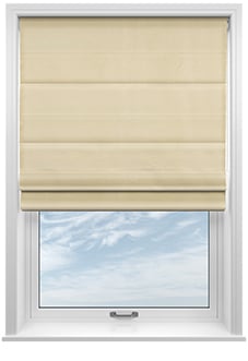 Ultra Luxe Velvet, Cream - Motorised Roman Blind